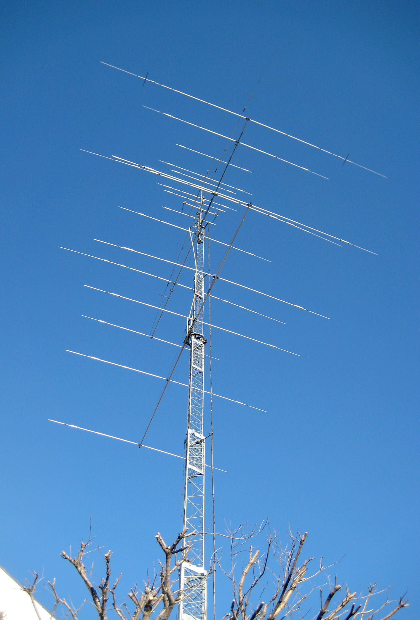 高評価在庫 Uhf Vhf Hf八木アンテナ電気モーター伸縮式マストタワー